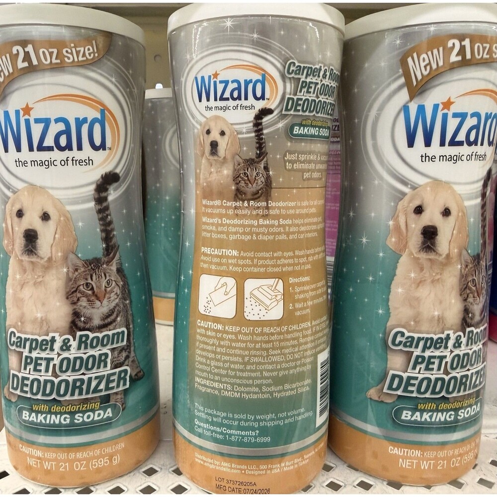 Wizard Carpet & Room Pet Odor Deodorizer with Baking Soda 21 oz (LOT OF 25)